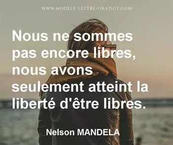 Citation de Nelson MANDELA