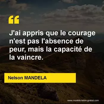 Citation Nelson MANDELA