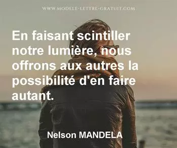 Citation de Nelson MANDELA