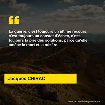 Citation Jacques CHIRAC