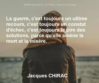 Citation de Jacques CHIRAC