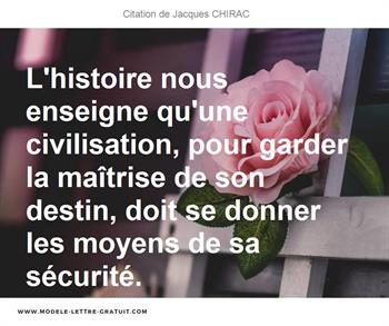 Citations Jacques CHIRAC