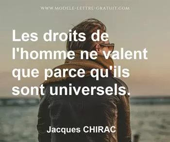 Citation de Jacques CHIRAC