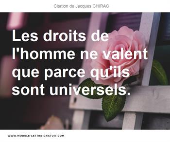 Citations Jacques CHIRAC