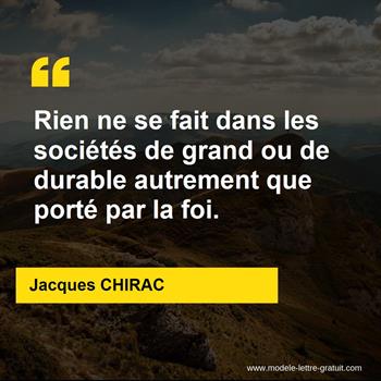 Citation de Jacques CHIRAC