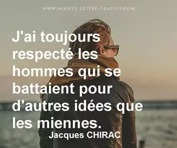 Citation de Jacques CHIRAC