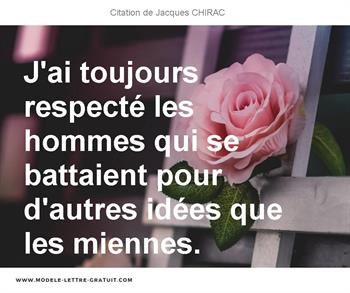 Citations Jacques CHIRAC