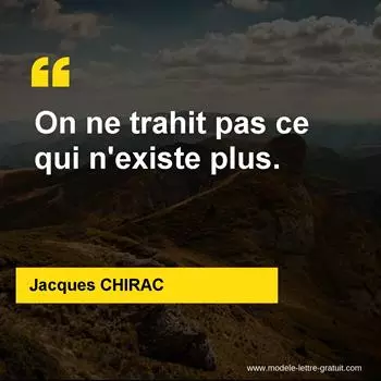 Citation Jacques CHIRAC