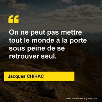 Citation de Jacques CHIRAC