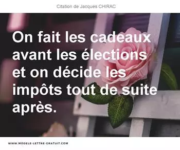 Citations Jacques CHIRAC
