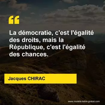 Citation Jacques CHIRAC