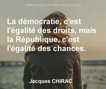 Citation de Jacques CHIRAC