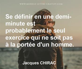 Citation de Jacques CHIRAC