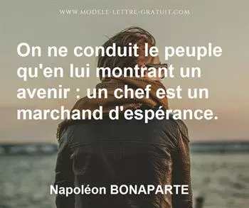 Citation de Napoléon BONAPARTE