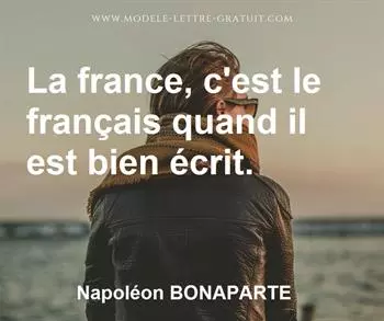 Citation de Napoléon BONAPARTE
