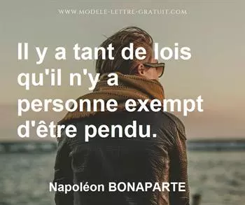Citation de Napoléon BONAPARTE