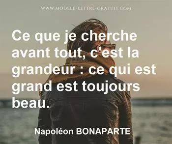 Citation de Napoléon BONAPARTE
