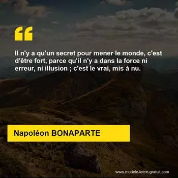 Citation Napoléon BONAPARTE