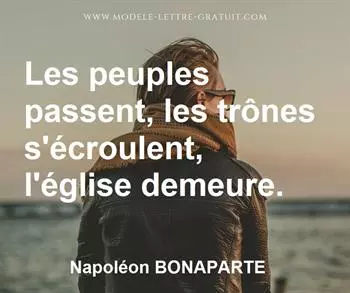 Citation de Napoléon BONAPARTE