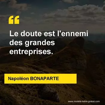 Citation Napoléon BONAPARTE
