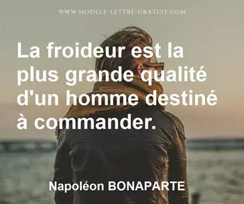 Citation de Napoléon BONAPARTE