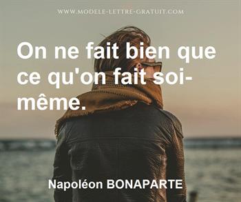 Citation de Napoléon BONAPARTE