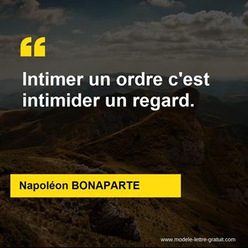 Citations Napoléon BONAPARTE
