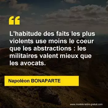 Citation Napoléon BONAPARTE