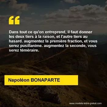 Citation Napoléon BONAPARTE