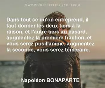 Citation de Napoléon BONAPARTE