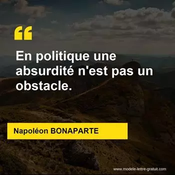 Citation Napoléon BONAPARTE