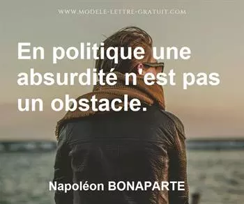 Citation de Napoléon BONAPARTE