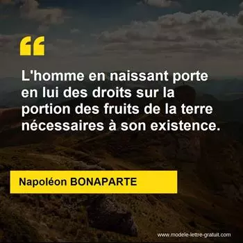 Citation Napoléon BONAPARTE