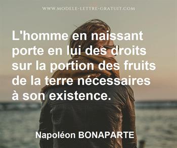 Citation de Napoléon BONAPARTE