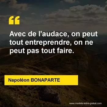 Citation Napoléon BONAPARTE