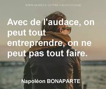 Citation de Napoléon BONAPARTE