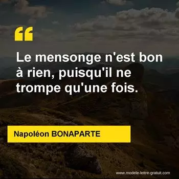 Citation Napoléon BONAPARTE