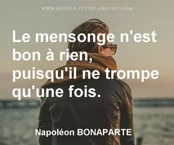 Citation de Napoléon BONAPARTE