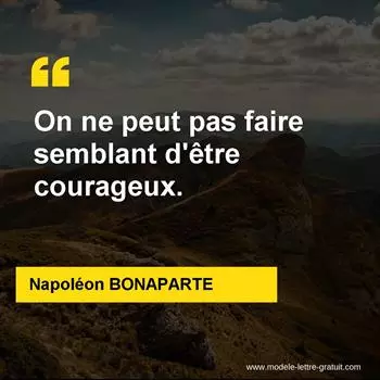 Citation Napoléon BONAPARTE