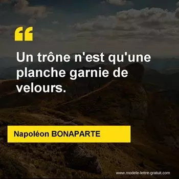 Citation Napoléon BONAPARTE
