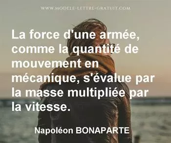 Citation de Napoléon BONAPARTE