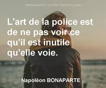 Citation de Napoléon BONAPARTE