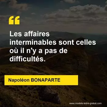 Citation Napoléon BONAPARTE