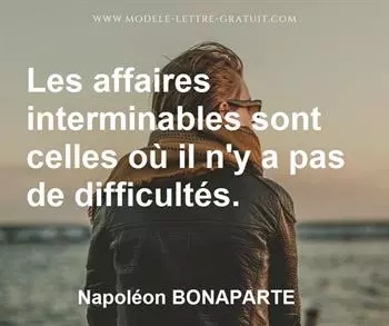 Citation de Napoléon BONAPARTE