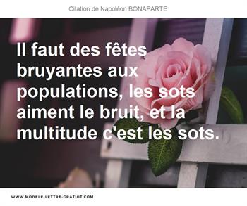 Citations Napoléon BONAPARTE