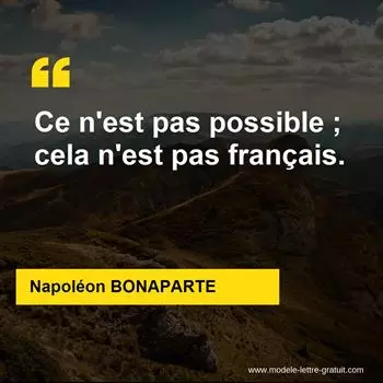 Citation Napoléon BONAPARTE