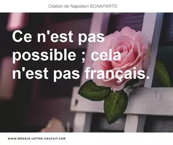 Citations Napoléon BONAPARTE
