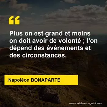 Citation Napoléon BONAPARTE