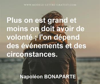 Citation de Napoléon BONAPARTE