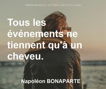 Citation de Napoléon BONAPARTE